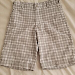 Nike Golf Men's Light Gray Plaid Shorts Size 32